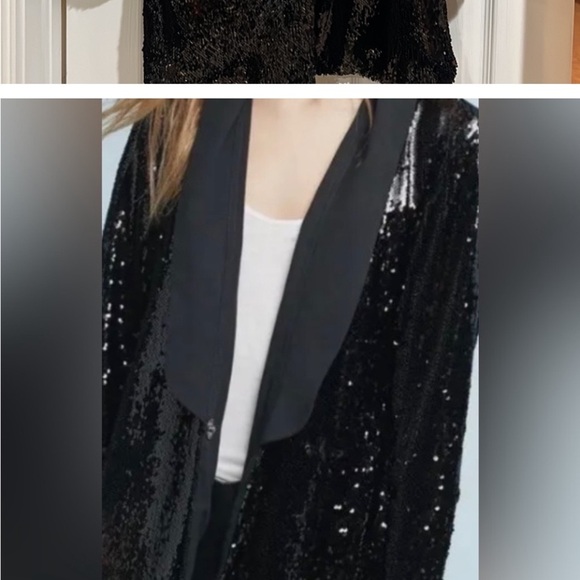 Black Sequin Blazer - Picture 1 of 9